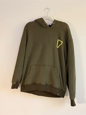 Olive Green Hooded Sweatshirt with Yellow Detail Prive by bbh